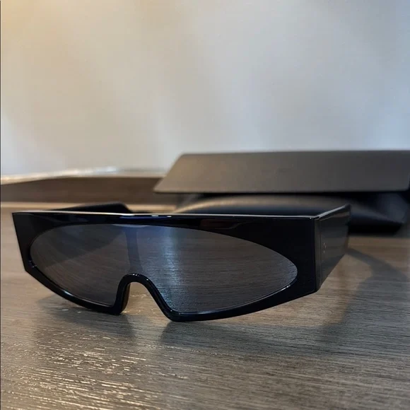 Rick Owens Gene Black Oversized Sunglasses